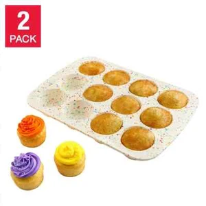 Trudeau Silicone 12-count Cupcake and Muffin Pan , 2-pack - Picture 1 of 5