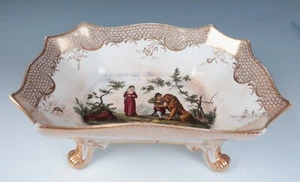 Plato de servir de fábula de Esopo de Coalport 1815 compota antiguo inglés porcelana león - Imagen 1 de 11