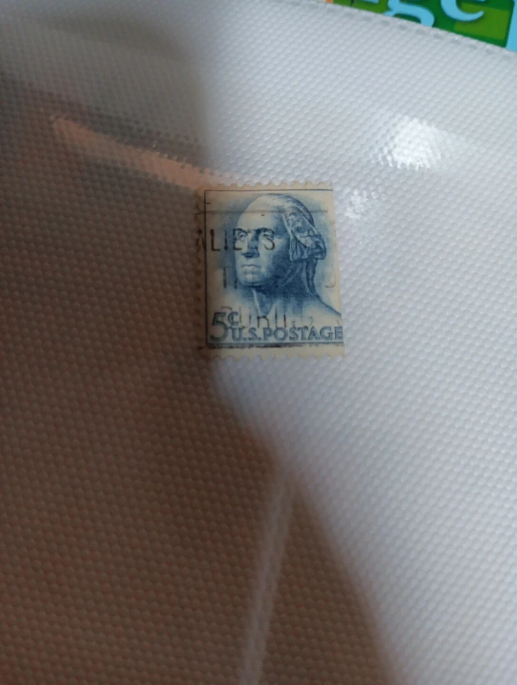 1962 President Washington 5 Cent US Postage Stamp 5c - Image 1 of 1