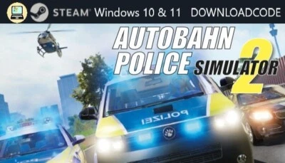 NEU PC Computer Spiel Autobahn Polizei Simulator 2 für Windows 10 11 STEAM Code - Bild 1 von 4