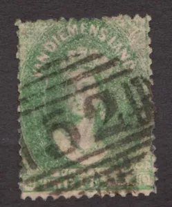1880 Tasmania, Australia Sc# 30a - Two Pence, pf12½, QV, Y/Green. Used Cv$180 - Picture 1 of 1