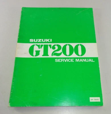 Manual De Mantenimiento Suzuki GT 200 - Edición 1979 - Imagen 1 de 3