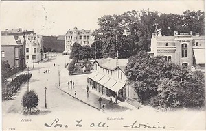 GERMANY WESEL KAISERPLATZ SOLDIERS MARCHING POSTCARD - Picture 1 of 1