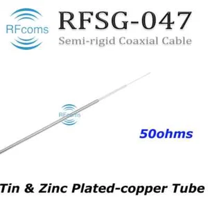 RG047 0.047" 047-50 Semi rigid 50 Ohm ohm Zinc-Plated Copper Coaxial Cable 1M - Picture 1 of 6