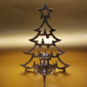 International Silver Company Silver Plated Christmas Tree Candle Stick holder 8" - Picture 1 of 6