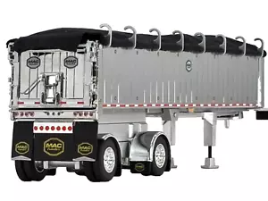 1/64 DCP CHROME MAC SPREAD AXLE DUMP TRAILER W/ BLACK TARP - Picture 1 of 5
