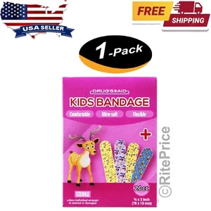20 Pcs Kids Adhesive Bandages Character Animals, Girls, Boys AST (1 Pack) - New - Picture 1 of 13