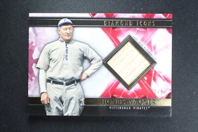 2019 Topps Diamond Icons Baseball Relic Card Red Honus Wagner #/5 Pirates - Image 1 of 3