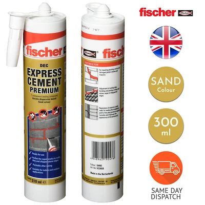 Fischer Express Cement Ready Mix Brick Pointing Crack Gap Repair Filler Pk of 1