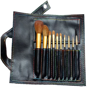 10 Piece Professional Makeup Brush Set Goat Hair Soft Bristle with Carry Case... - Picture 1 of 1