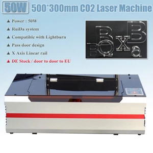 50W 500*300mm CO2 Laser Engraver Cutting Machine &RUIDA System Support Lightburn - Bild 1 von 10