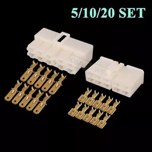 Kit de enchufe multiconector eléctrico de 10 pines/vía 6,3 mm para automóvil motocicleta scooter - Imagen 1 de 3