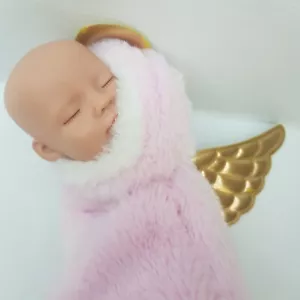 Smiggle Sleepy Sprouts Baby Snuggle Pencil Case Plush 26cm soft pink wings Angel - Picture 1 of 9