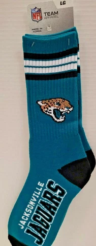 Jacksonville Jaguars NFL Socks Size 10-13 Large Cover