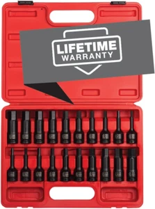2637, 1/2" Drive Master Impact Hex Driver Set, 20Piece, Sae/Metric, 1/4" - 3/4", - Picture 1 of 5