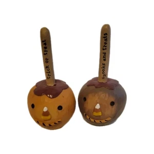 Arte popular Halloween 2 Carmel Apple Jack-o-lanterns por el diseñador Robin Davis - Imagen 1 de 8