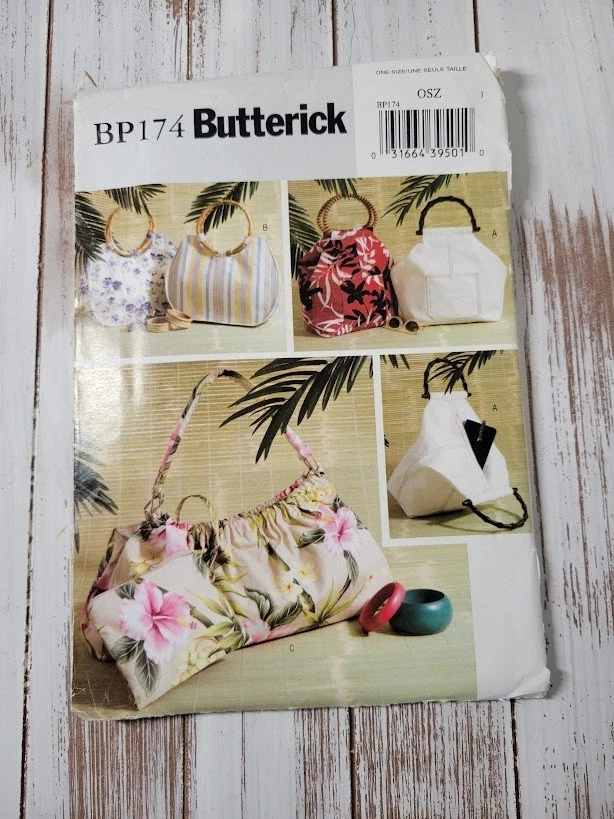 Butterick Sewing Pattern BP174 Handbags Uncut - Image 1 of 3