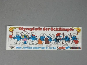 HPF-BPZ: Beipackzettel "Olympiade der Schlümpfe" 1983, 5 Kreuze, 100% original - Bild 1 von 6