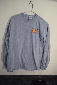 Oakton Rowing Shirt Long Sleeve Mens Medium Gray Crew Team NCAA Rowing Gildan - Picture 1 of 12