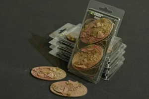 Gamers Grass Battle Ready Bases - Badlands Oval 90mm (x2) - Picture 1 of 1