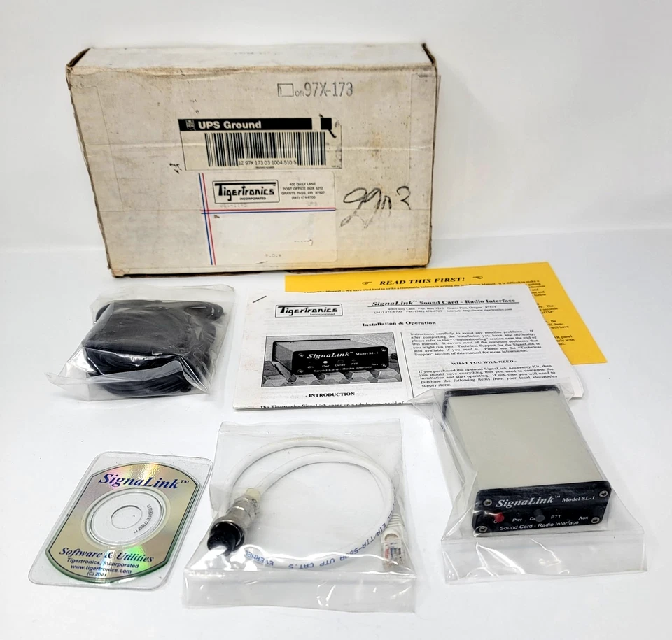 SignaLink Model SL-1 Tigertronics Radio Equipment Interface sound card Cables - Image 1 of 4