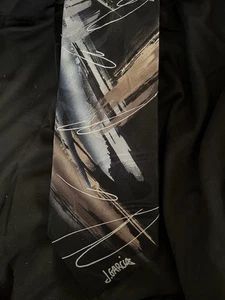 Signed Jerry Garcia Smile Collector's Edition 100% Silk Neck Tie Gold/Brown - Picture 1 of 7