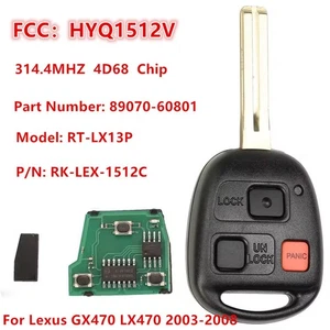 3 Buttons Smart Car Remote Key Fob 314.4Mhz 4D68 For Lexus GX470 LX470 HYQ1512V - Picture 1 of 1
