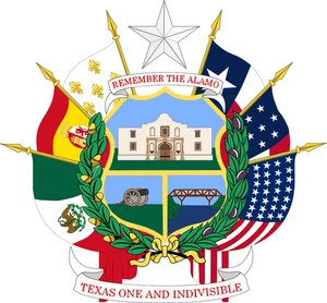 Siegel des Staates Texas USA Siegel Poster Kunstdruck - Bild 1 von 2