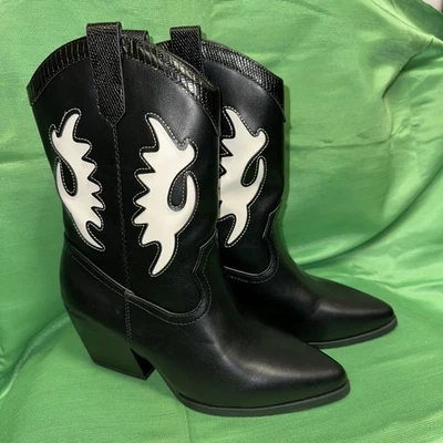 Botas de Vaquero Negras “Soda”, Talla 8.5 Foto 1 de 4