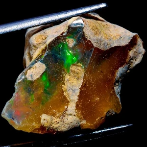 15.00 Cts. (19 x 26 x 13 mm) NATURAL ETHIOPIAN OPAL ROUGH LOOSE GEMSTONE DX_8 - Picture 1 of 7