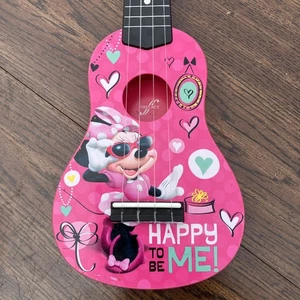 2014 Ukulele Minnie Mouse Kids Guitar 4 String First Act Pink Happy to be Me - Picture 1 of 5
