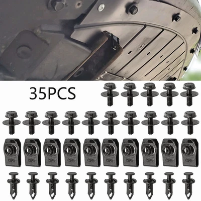 35PCS For BMW M6 Bolts & U-nut Clips Engine Under Cover Splash Shield Guard Foto 1 de 4