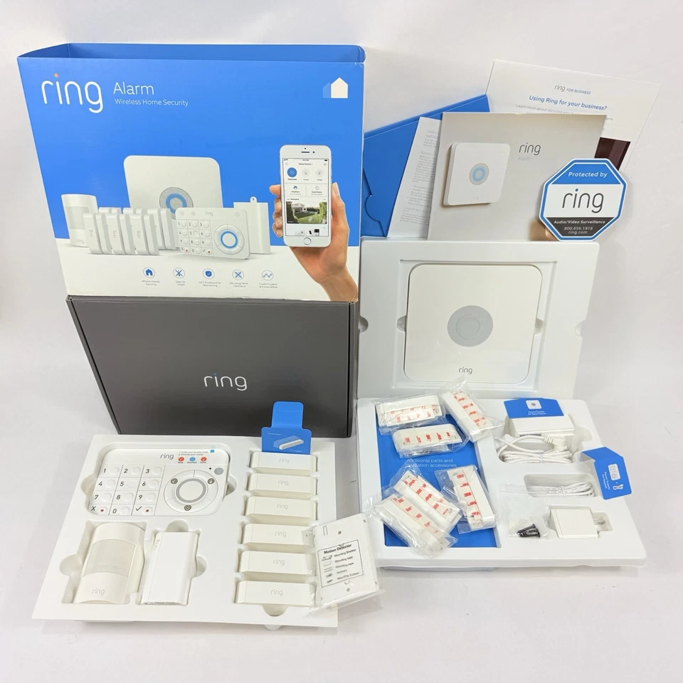 Ring Alarm Wireless Security Kit Home System - 10 Pieces Smart Home Ready NEWOB - Image 1 of 4