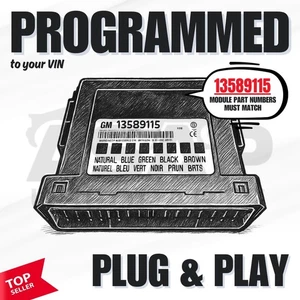 📍 VIN PROGRAMMED PLUG & PLAY BCM BCU CHEVROLET MALIBU 2014-2016 13589115 📍 - Foto 1 di 1