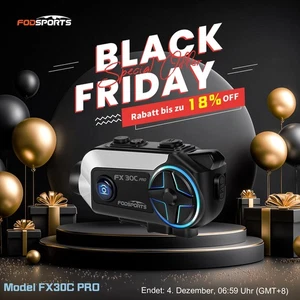 FX30C PRO BT 5.4 Motorrad Intercom Bluetooth Helm Headset 1080P APP Video Wifi - Bild 1 von 14