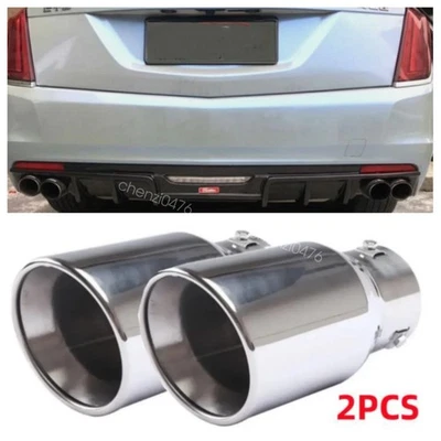 2X Car Exhaust Pipe Tip Rear Tail Throat Muffler For Cadillac CT6 2016-2020 Foto 1 de 4
