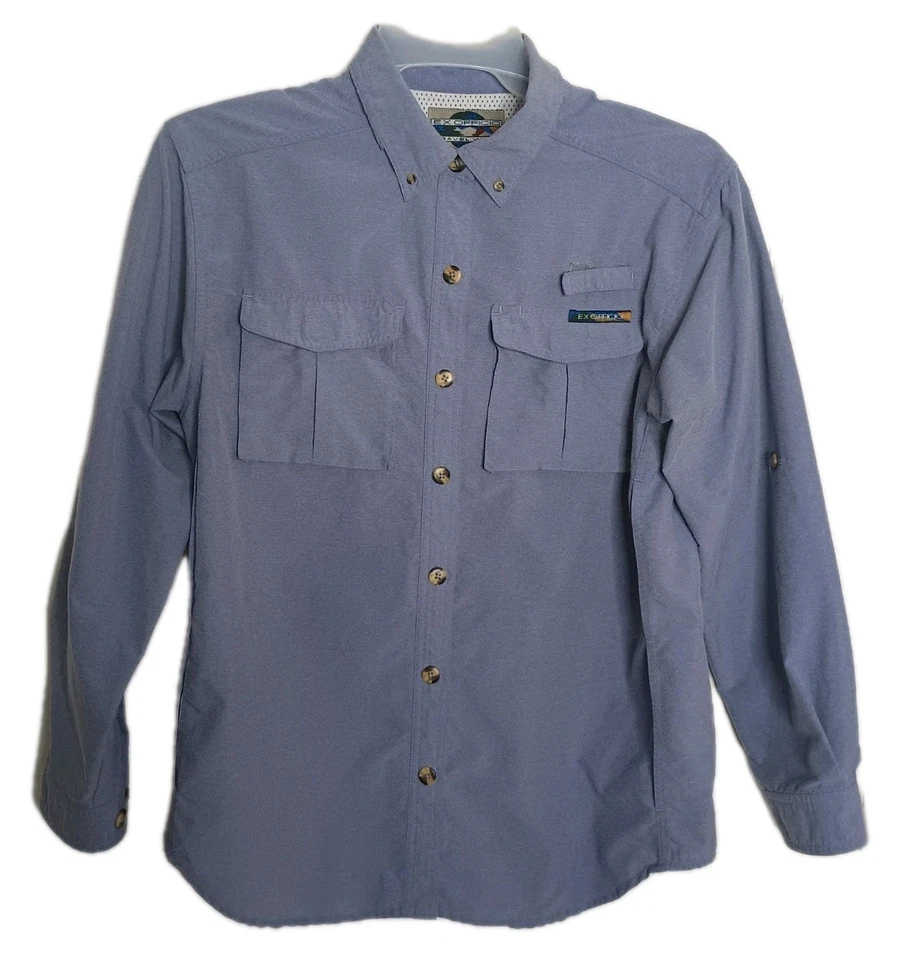 Camisa de viaje Exofficio para mujer pesca al aire libre camping senderismo azul 14/16 Foto 1 de 4