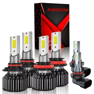 For Ford Lobo 2015-2019 6500K Front LED Headlights Hi/Lo Beam + Fog Light Bulbs - Image 1 of 4