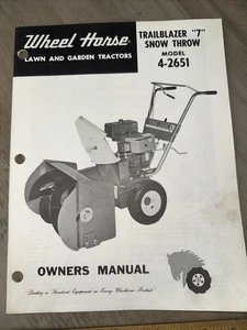 Ruota Cavallo Trailblazer "7" Lancio Neve Modello 4-2651 Manuale Proprietario e Lista Ricambi! - Foto 1 di 9