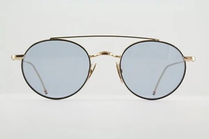 Sehr seltene authentische Thom Browne TB-101-DT-BLK-GLD 49 mm schwarzgold Brille Japan - Bild 1 von 9