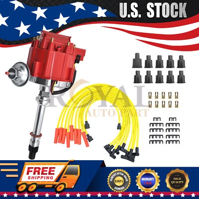 HEI Distributor for Chevy SBC 350 BBC 454 & Spark Plug Wires Combo Kit GM08 Foto 1 de 4