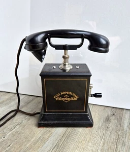 Beau vieux téléphone manivelle Ericsson avec écouteur bakélite - old antique telephone - Photo 1/11