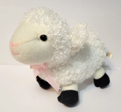 Dan Dee Collectors Choice Plush Stuffed Animal Sheep Lamb White 7" Inch - Image 1 of 4