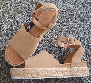 Athlefit Brown Platform Espadrille Wedge Sandal Women's 10 - Picture 1 of 4