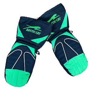 ARTIC CAT Snowmobile Thinsulate Mittens Adult Size Small Black Green