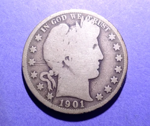 1901-S Barber Half  Good/Good Cover