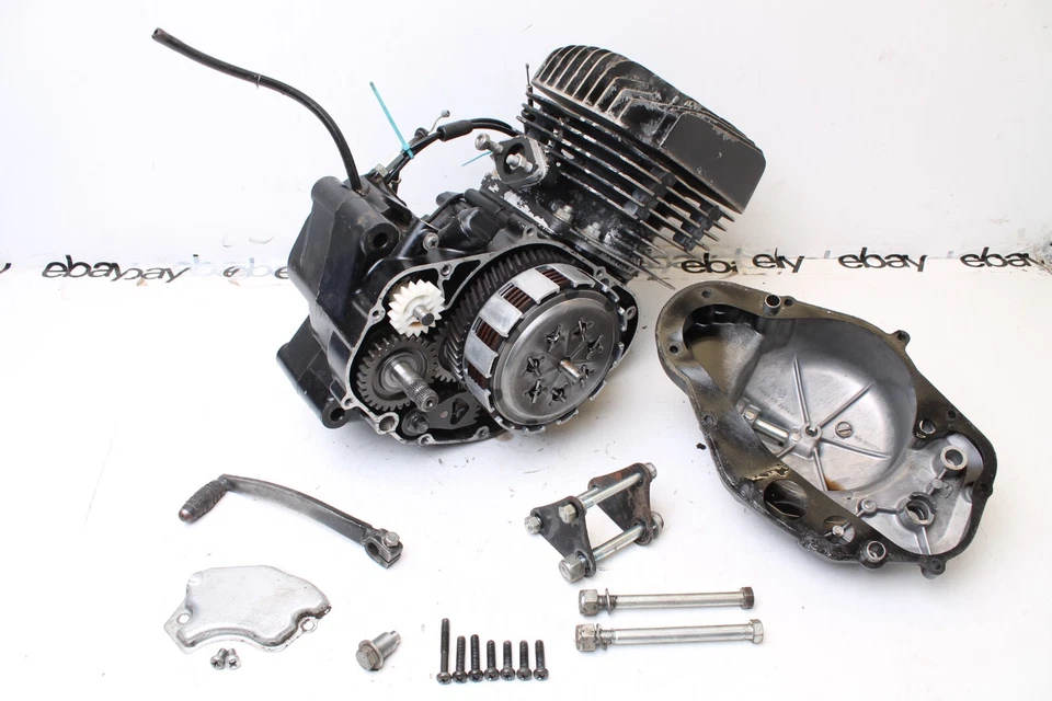 1980 - 1981 Suzuki TS100 Honcho GOOD Engine Motor Crankcase Crankshaft RUNS - Image 1 of 4