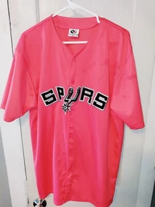 Vintage San Antonio Spurs Shooting Shirt Warm Up Pink Rare Size 2XL Mens - Picture 1 of 7