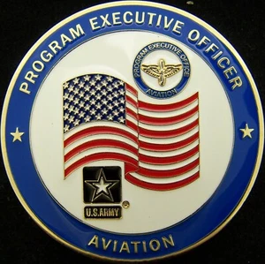 Program Executive Officer PEO Aviation 1 Star General Challenge Coin - Picture 1 of 2