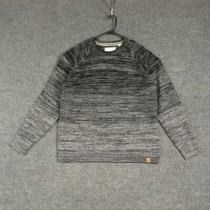 Weatherproof Vintage Sweater Mens Large Knit Black White Long Sleeve Pullover - Picture 1 of 8